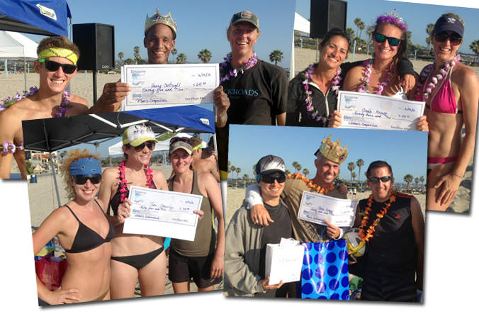 Beach Volleyball Winners for the King and Queen Summer Lovin' event at South Mission Beach, San DIego